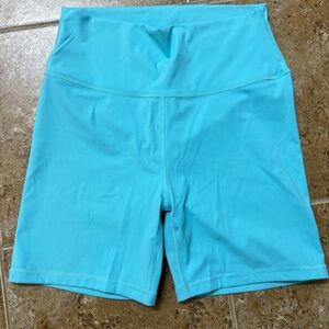 Women's Blue High-Waisted Shorts